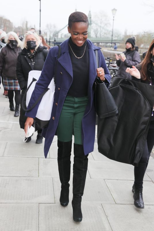 OTI MABUSE Leaves ITV Studios in London 01/23/2022