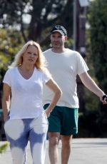 PAMELA ANDERSON and Dan Hayhurst Out in Malibu 01/14/2022
