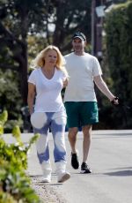 PAMELA ANDERSON and Dan Hayhurst Out in Malibu 01/14/2022