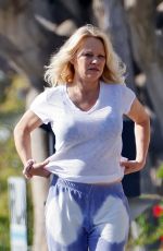 PAMELA ANDERSON and Dan Hayhurst Out in Malibu 01/14/2022