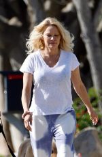 PAMELA ANDERSON and Dan Hayhurst Out in Malibu 01/14/2022