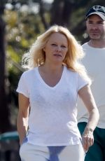 PAMELA ANDERSON and Dan Hayhurst Out in Malibu 01/14/2022