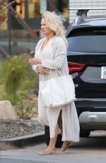 PAMELA ANDERSON Out for Dinner in Malibu 01/10/2022