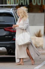 PAMELA ANDERSON Out for Dinner in Malibu 01/10/2022
