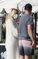 PAMELA ANDERSON Out for Lunch with Friend in Santa Monica 01/21/2022