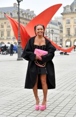 PAOLA LOCATELLI Arrives at Valentino Haute Couture Spring/Summer 2022 Show at Paris Fashion Week 01/26/2022