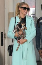PARIS HILTON Leaves Her Apartment in New York 01/27/2022