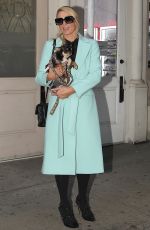PARIS HILTON Leaves Her Apartment in New York 01/27/2022