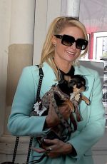 PARIS HILTON Leaves Her Apartment in New York 01/27/2022