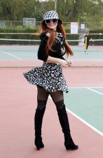 PHOEBE PRICE at a Tennis Court in Los Anegeles 01/12/2022
