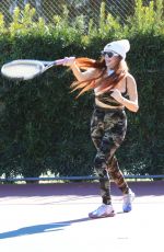 PHOEBE PRICE at a Tennis Courts in Los Angeles 01/21/2022