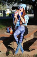 PHOEBE PRICE Eating Chick-Fil-A for Lunch in Los Angeles 01/27/2022
