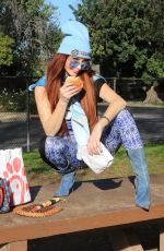 PHOEBE PRICE Eating Chick-Fil-A for Lunch in Los Angeles 01/27/2022