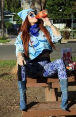 PHOEBE PRICE Eating Chick-Fil-A for Lunch in Los Angeles 01/27/2022