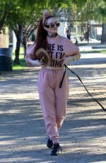 PHOEBE PRICE Out with Her Dog at a Park in Los Angeles 01/28/2022