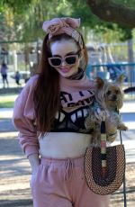 PHOEBE PRICE Out with Her Dog at a Park in Los Angeles 01/28/2022