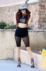 PHOEBE PRICE Out with Her Dog in Los Angeles 01/22/2022