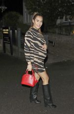 Pregnant CHLOE GOODMAN at Miller and Carter Restaurant in Brighton 01/16/2022