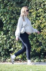 Pregnant MIA GOTH Out for a Walk in Pasadena 01/08/2022