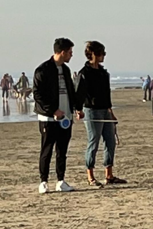 PRIYANKA CHOPRA and Nick Jonas Out at a Beach in Del Mar 01/14/2022