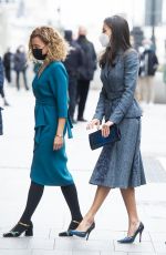 QUEEN LETIZIA OF SPAIN at a Ceremony for Royal Academy of Fine Arts in Madrid 01/24/2022