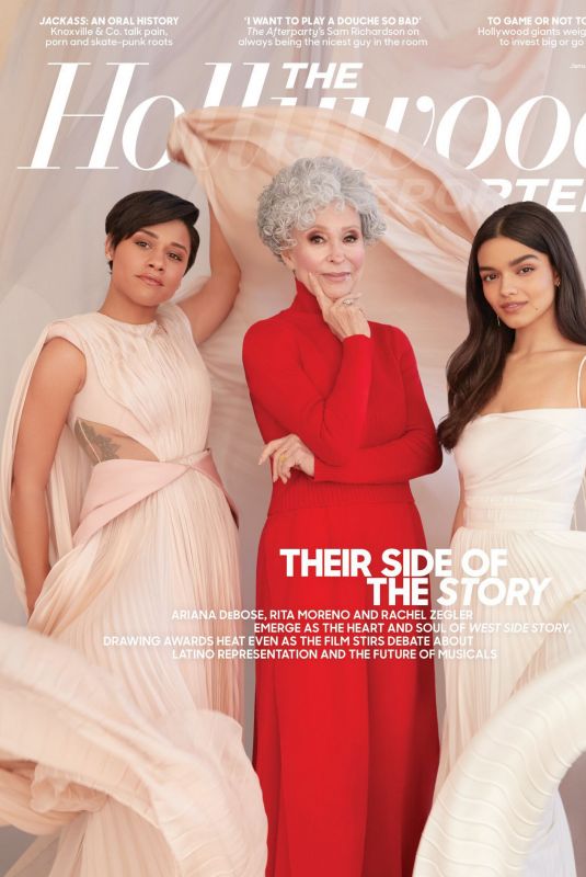 RACHEL ZEGLER, RITA MORENO and ARIANA DEBOSE in The Hollywood Reporter, January 2022