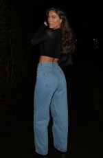 REBECCA GORMLEY Out for Dinner at Sheesh in Chigwell 01/12/2021