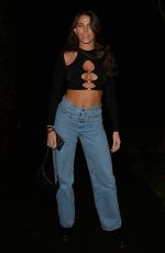 REBECCA GORMLEY Out for Dinner at Sheesh in Chigwell 01/12/2021