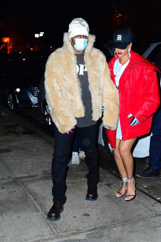 RIHANNA and A$AP Rocky Leaves a Studio in Brooklyn 01/22/2022
