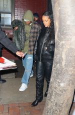 RIHANNA and A$AP Rocky Leaves Carbone in New York 01/19/2022