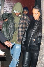 RIHANNA and A$AP Rocky Leaves Carbone in New York 01/19/2022