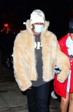 RIHANNA and A$AP Rocky Leaves Peasant Italian Restaurant in New York 01/22/2022