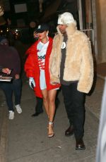 RIHANNA and A$AP Rocky Leaves Peasant Italian Restaurant in New York 01/22/2022