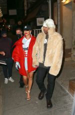 RIHANNA and A$AP Rocky Leaves Peasant Italian Restaurant in New York 01/22/2022