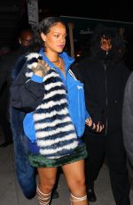 RIHANNA at a Dinner Date at Pastis in New York 01/27/2022