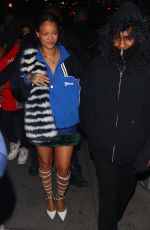 RIHANNA at a Dinner Date at Pastis in New York 01/27/2022