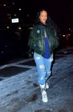 RIHANNA Heading to a Studio in New York 01/16/2022
