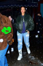 RIHANNA Heading to a Studio in New York 01/16/2022
