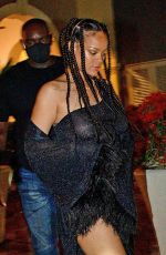 RIHANNA Leaves a New Years Celebration Party in Barbados 12/31/2021