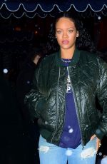 RIHANNA Leaves Carbone Restaurant in New York 01/16/2022