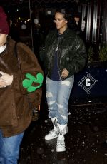 RIHANNA Leaves Carbone Restaurant in New York 01/16/2022