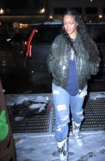RIHANNA Leaves Carbone Restaurant in New York 01/16/2022