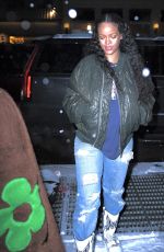 RIHANNA Leaves Carbone Restaurant in New York 01/16/2022