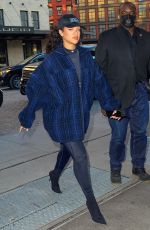 RIHANNA Night Out in New York 01/25/2022