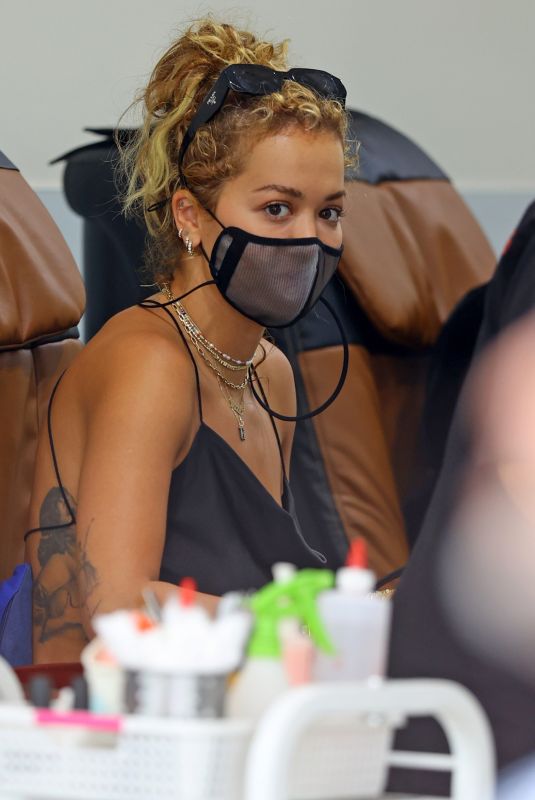 RITA ORA at a Nails Salon in Double Bay 01/07/2022