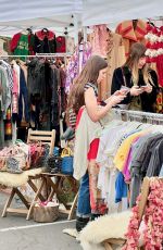 RUMER and SCOUT WILLIS Sell Their Clothes at a Local Flea Market in Silver Lake 01/29/2022
