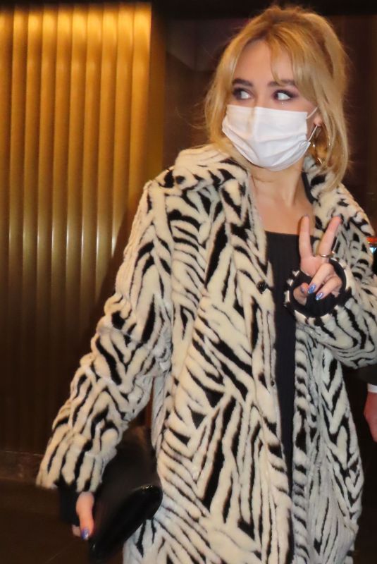 SABRINA CARPENTER Arrives at Tonight Show Starring Jimmy Fallon in New York 01/04/2022