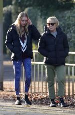 SALLY DYNEVOR Out with Her Daughter HARRIER in Hale Trafford 01/18/2022