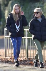 SALLY DYNEVOR Out with Her Daughter HARRIER in Hale Trafford 01/18/2022