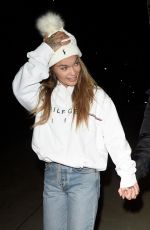 SARAH HUTCHINSON and CHARLOTTE TAUNDRY Leaves Dakota Grill in Manchester 01/05/2022